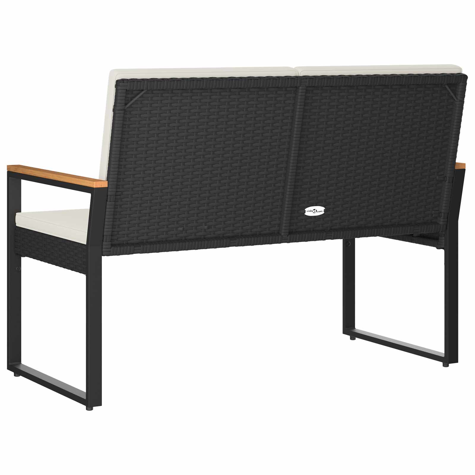 Bank Outdoor 2 -Seater 107 x 61 x 80 cm Poly-Rattan Rechteckig