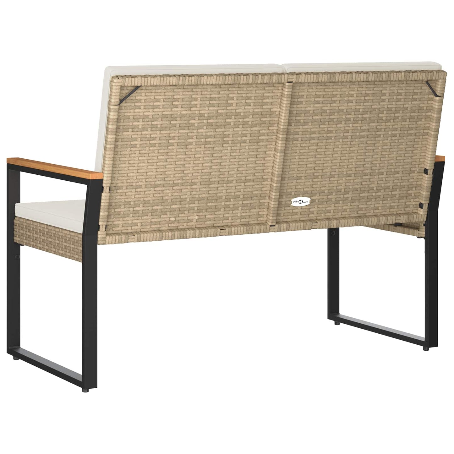 Bank Outdoor 2 -Seater 107 x 61 x 80 cm Poly-Rattan Rechteckig