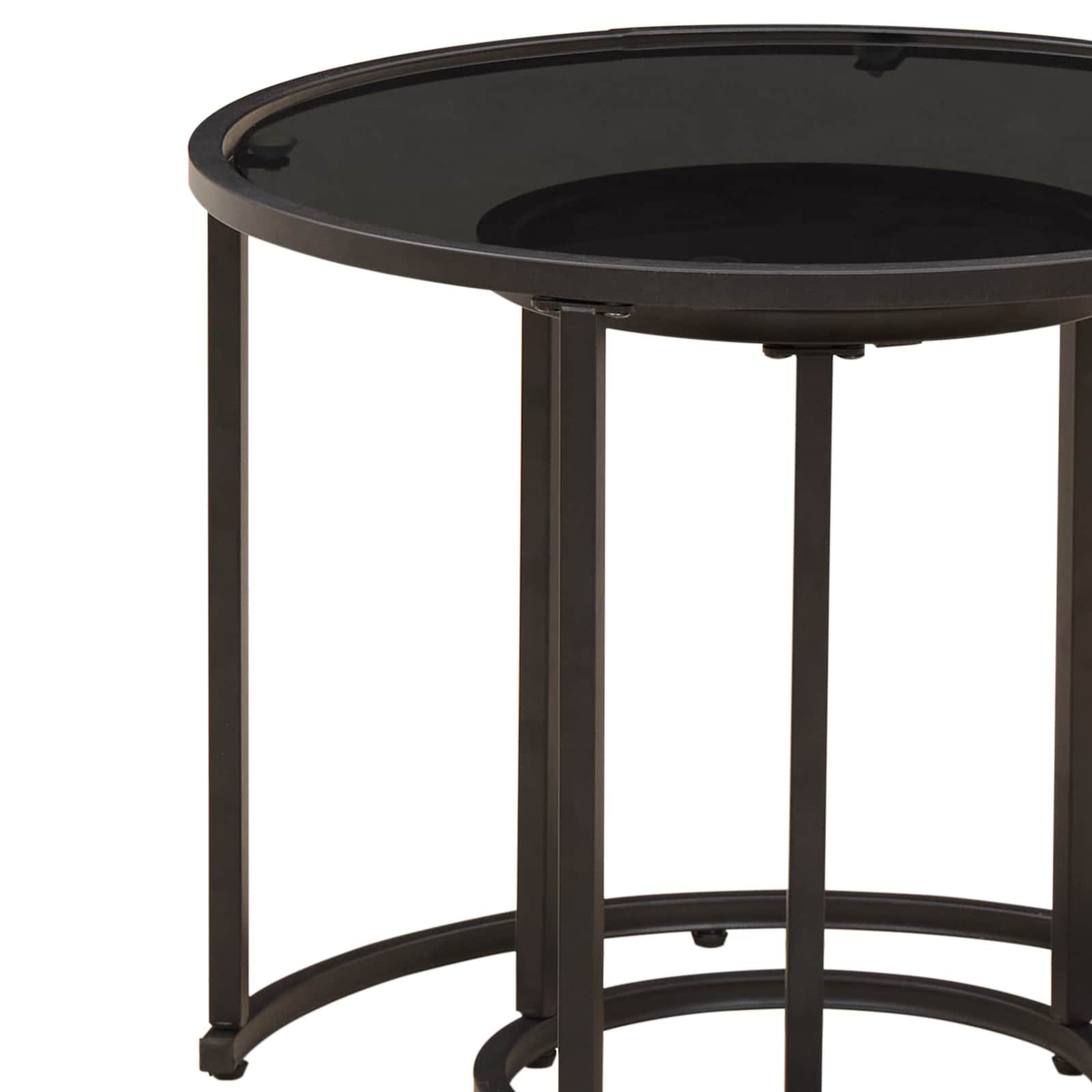Kaffeetisch Set 2 Stk. 55 x 55 x 45 cm Stahl