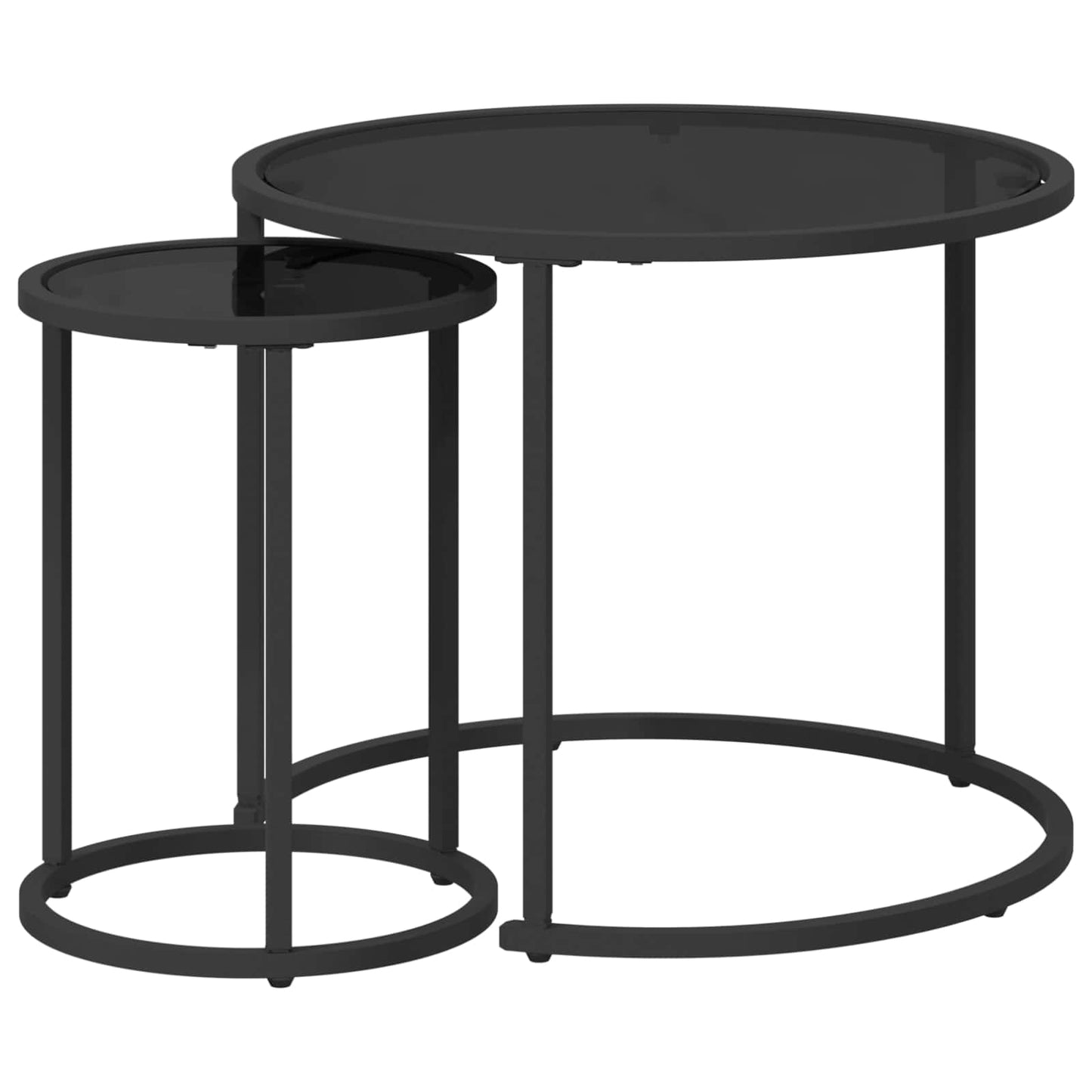 Kaffeetisch Set 2 Stk. 55 x 55 x 45 cm Stahl