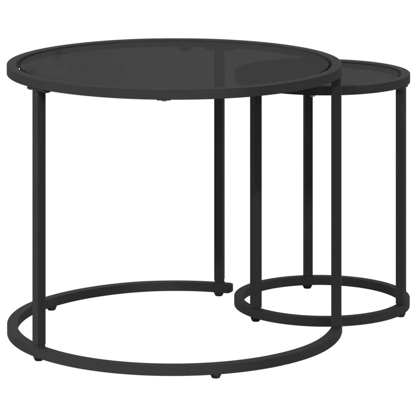 Kaffeetisch Set 2 Stk. 55 x 55 x 45 cm Stahl