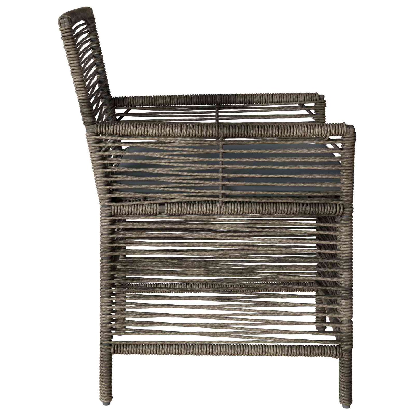 Gartenstuhl 2 Stk. Grau und Dunkelgrau Poly-Rattan