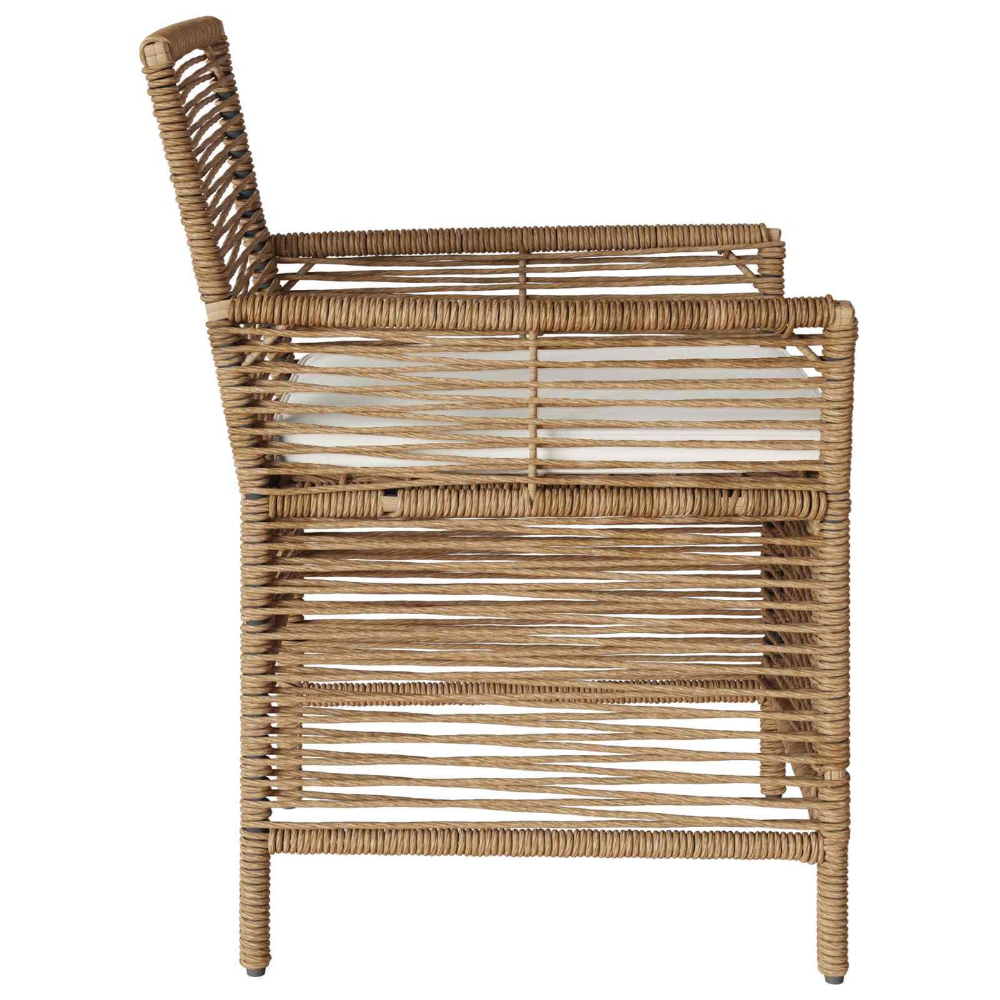Gartenstuhl 2 Stk. Beige und Creme Poly-Rattan