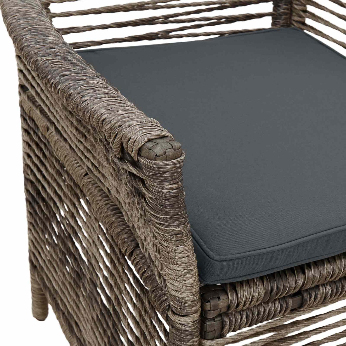 Gartenstuhl 4 Stk. Grau und Dunkelgrau Poly-Rattan