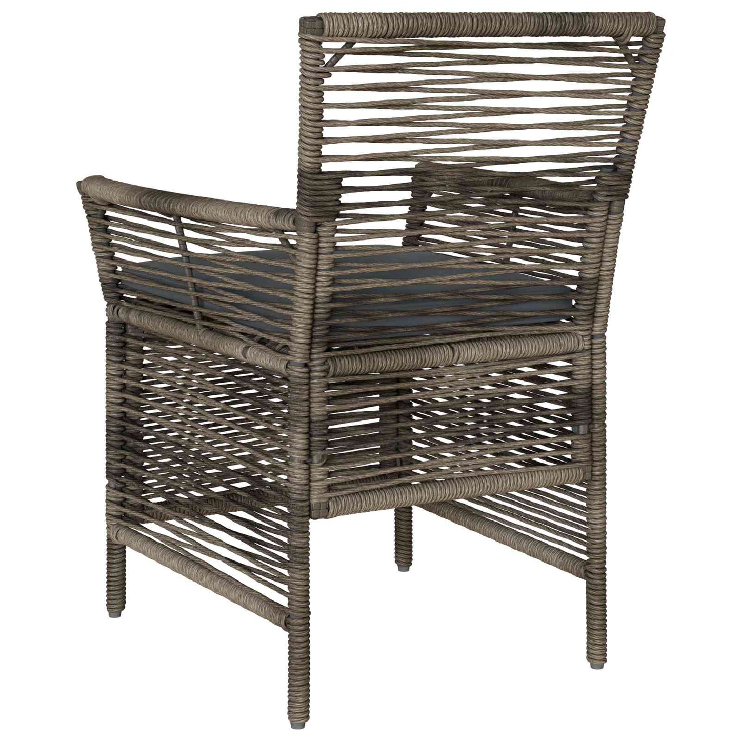 Gartenstuhl 4 Stk. Grau und Dunkelgrau Poly-Rattan