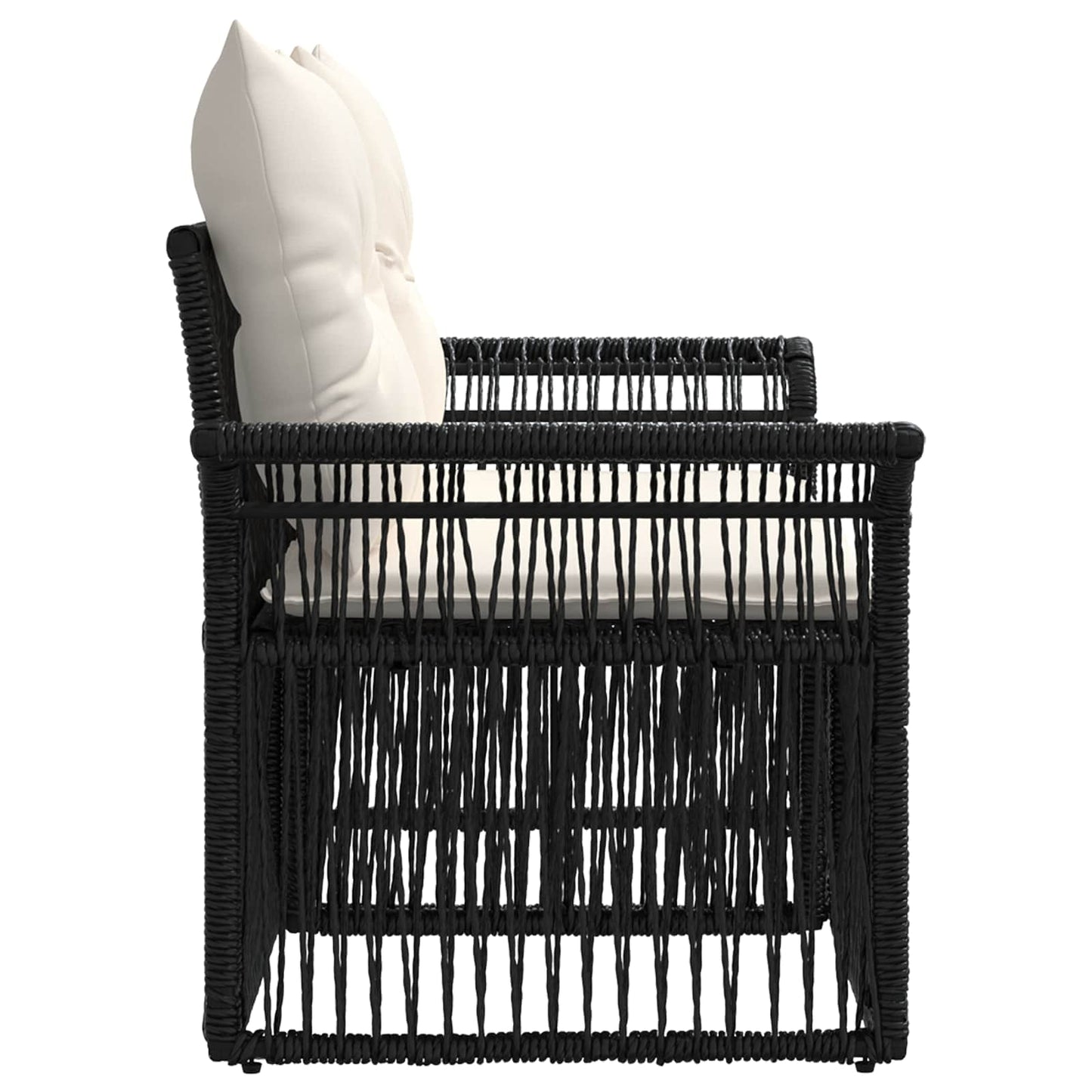Garten-Sofa 2-Sitzanzahl Schwarz Poly-Rattan