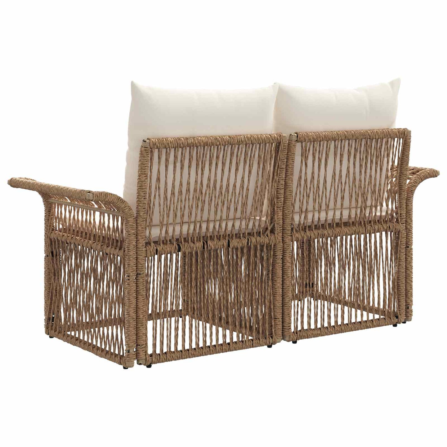 Garten-Sofa 2-Sitzanzahl Beige Poly-Rattan