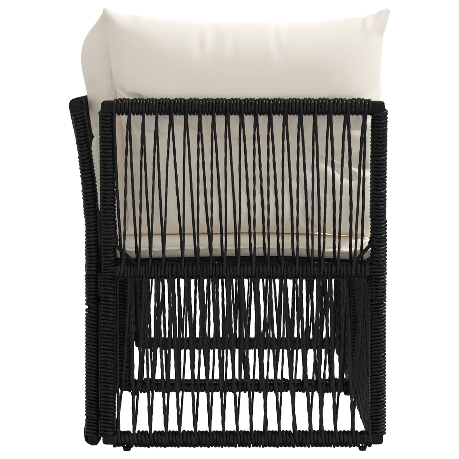 Garten-Sofa 2-Sitzanzahl Schwarz Poly-Rattan