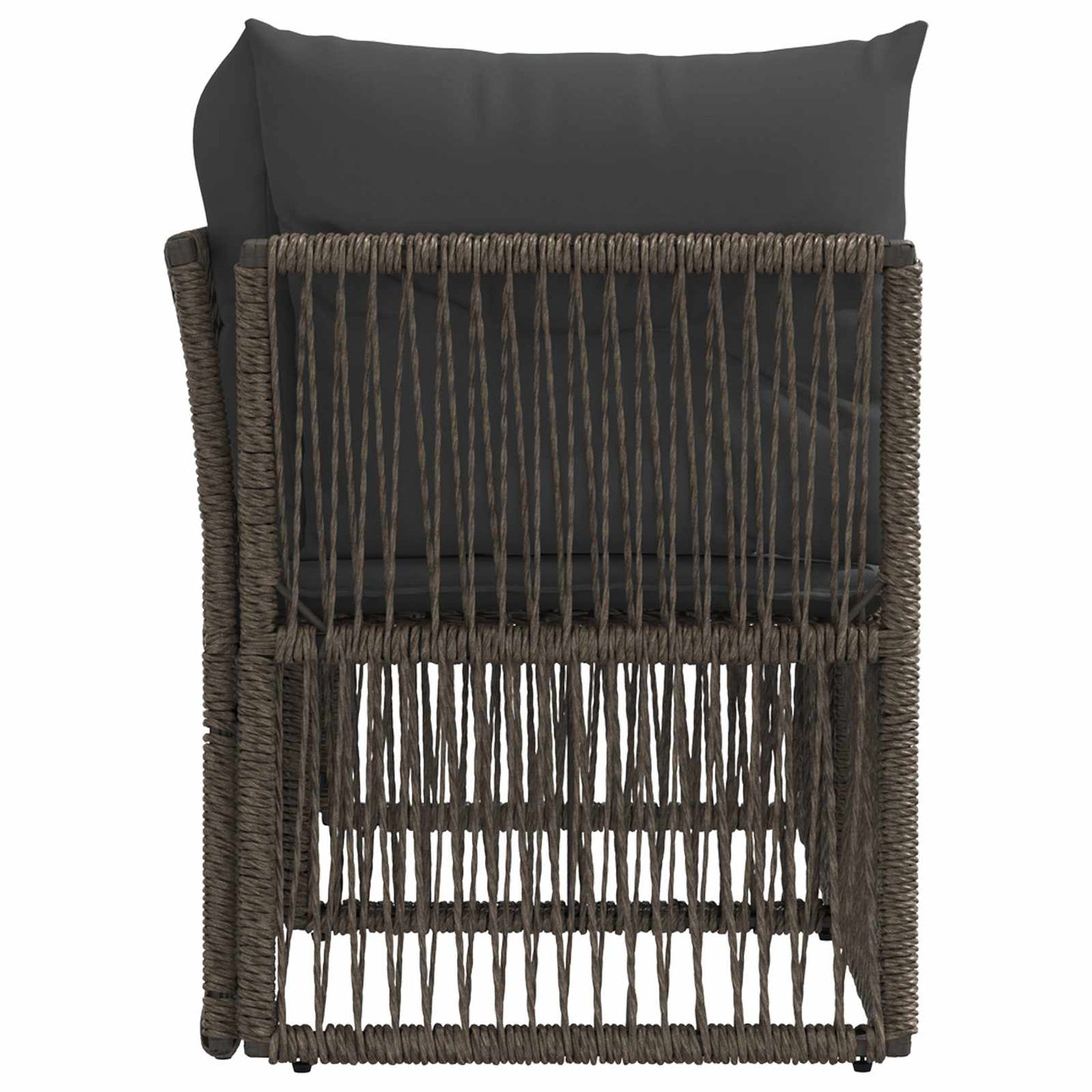 Garten-Sofa 2-Sitzanzahl Grau Poly-Rattan