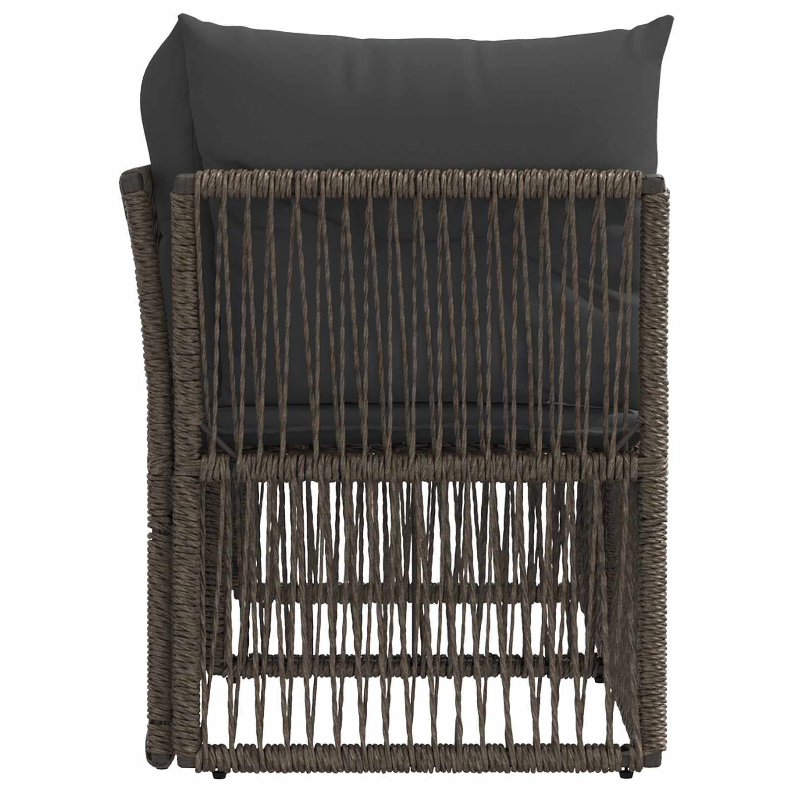 Garten-Sofa 2-Sitzanzahl Grau Poly-Rattan