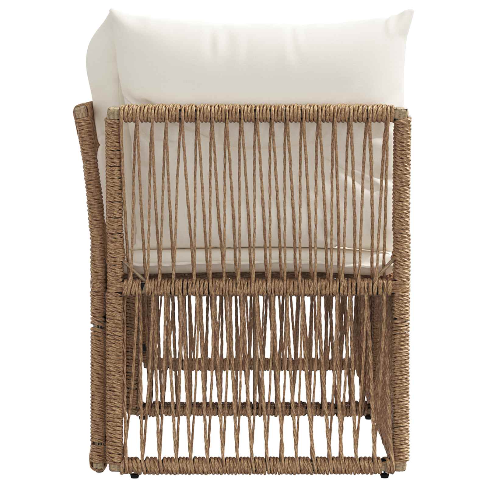 Garten-Sofa 2-Sitzanzahl Beige Poly-Rattan