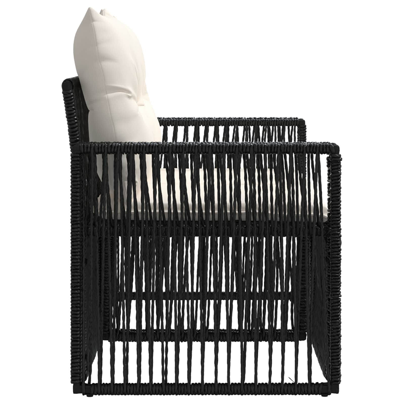 Garten-Sofa 2-Sitzanzahl Schwarz Poly-Rattan
