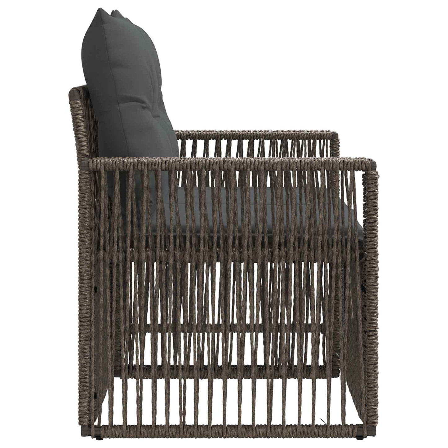 Garten-Sofa 2-Sitzanzahl Grau Poly-Rattan