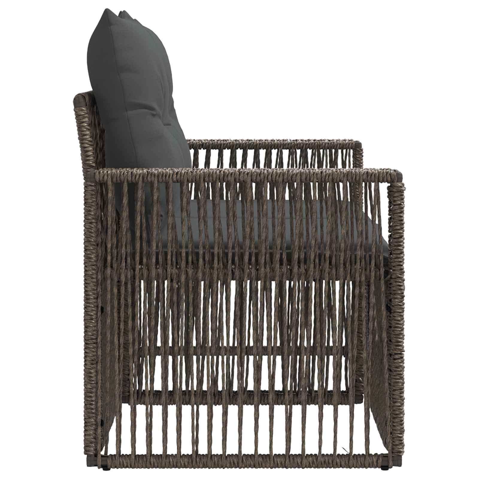 Garten-Sofa 2-Sitzanzahl Grau Poly-Rattan