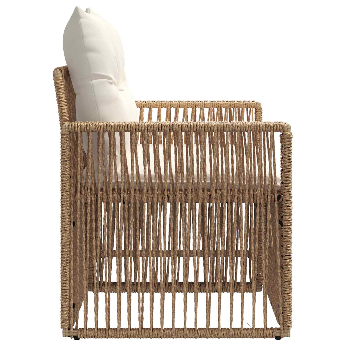 Garten-Sofa 2-Sitzanzahl Beige Poly-Rattan
