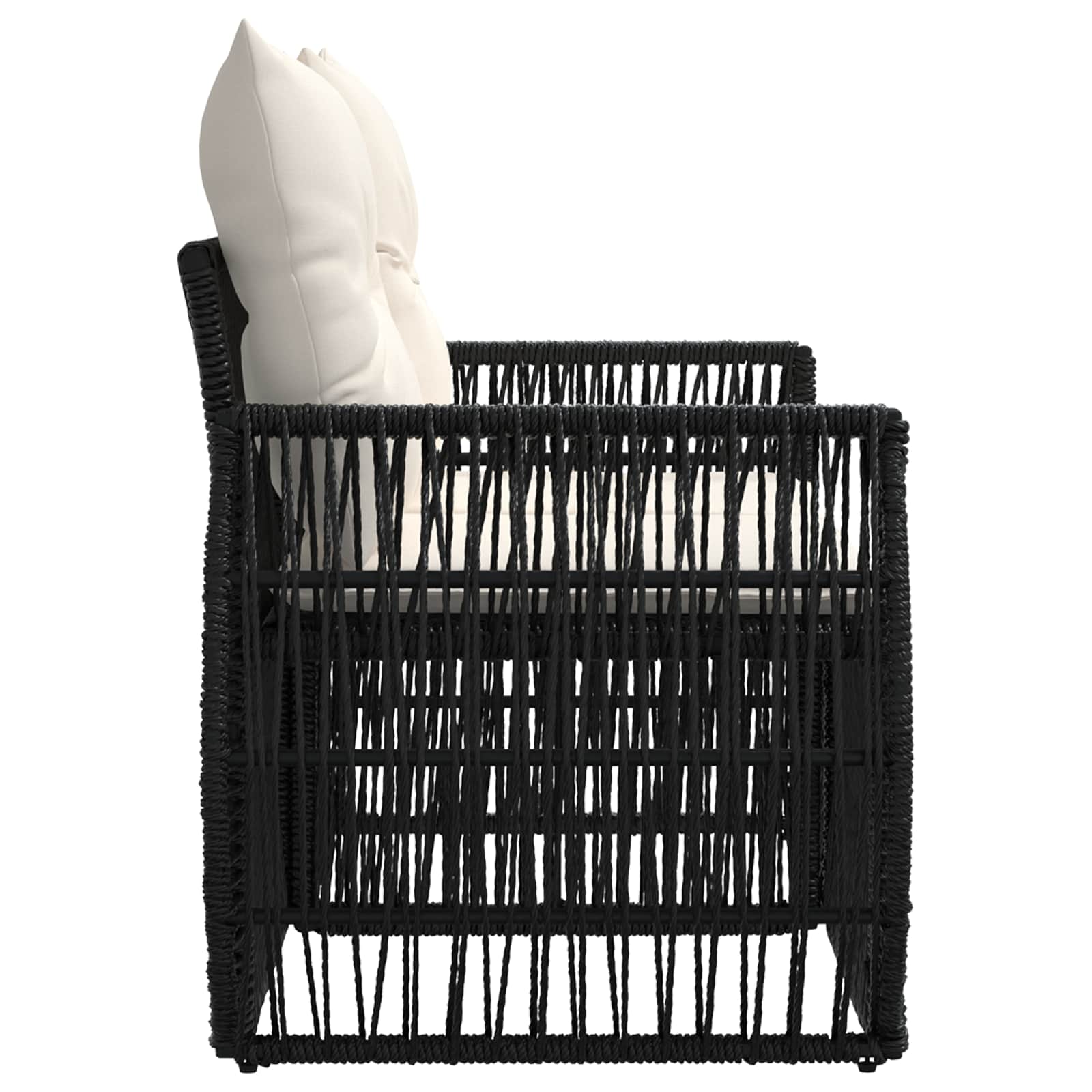 Garten-Sofa 2-Sitzanzahl Schwarz Poly-Rattan