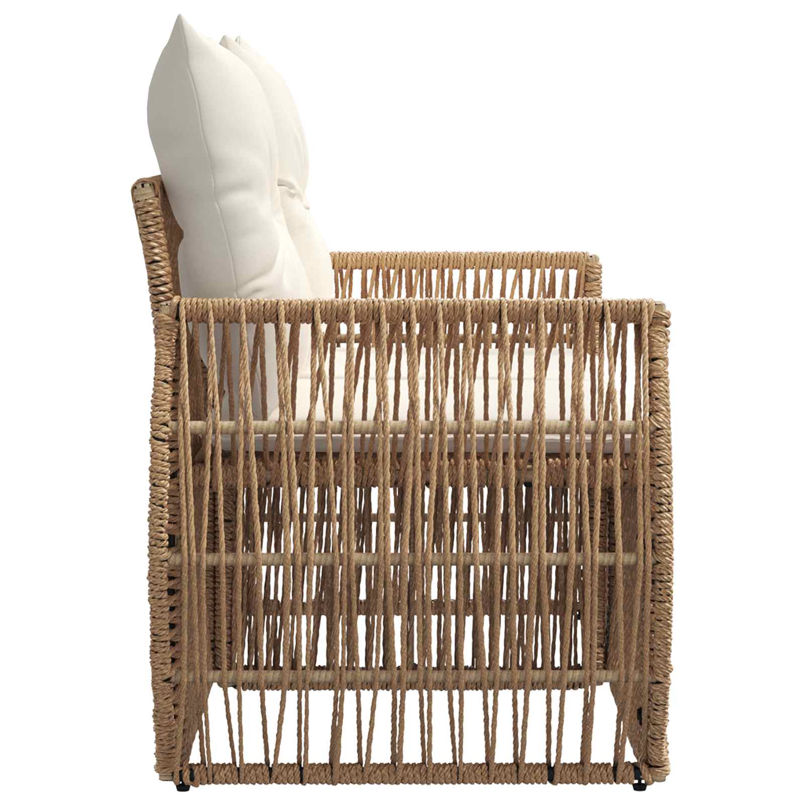 Garten-Sofa 2-Sitzanzahl Beige Poly-Rattan