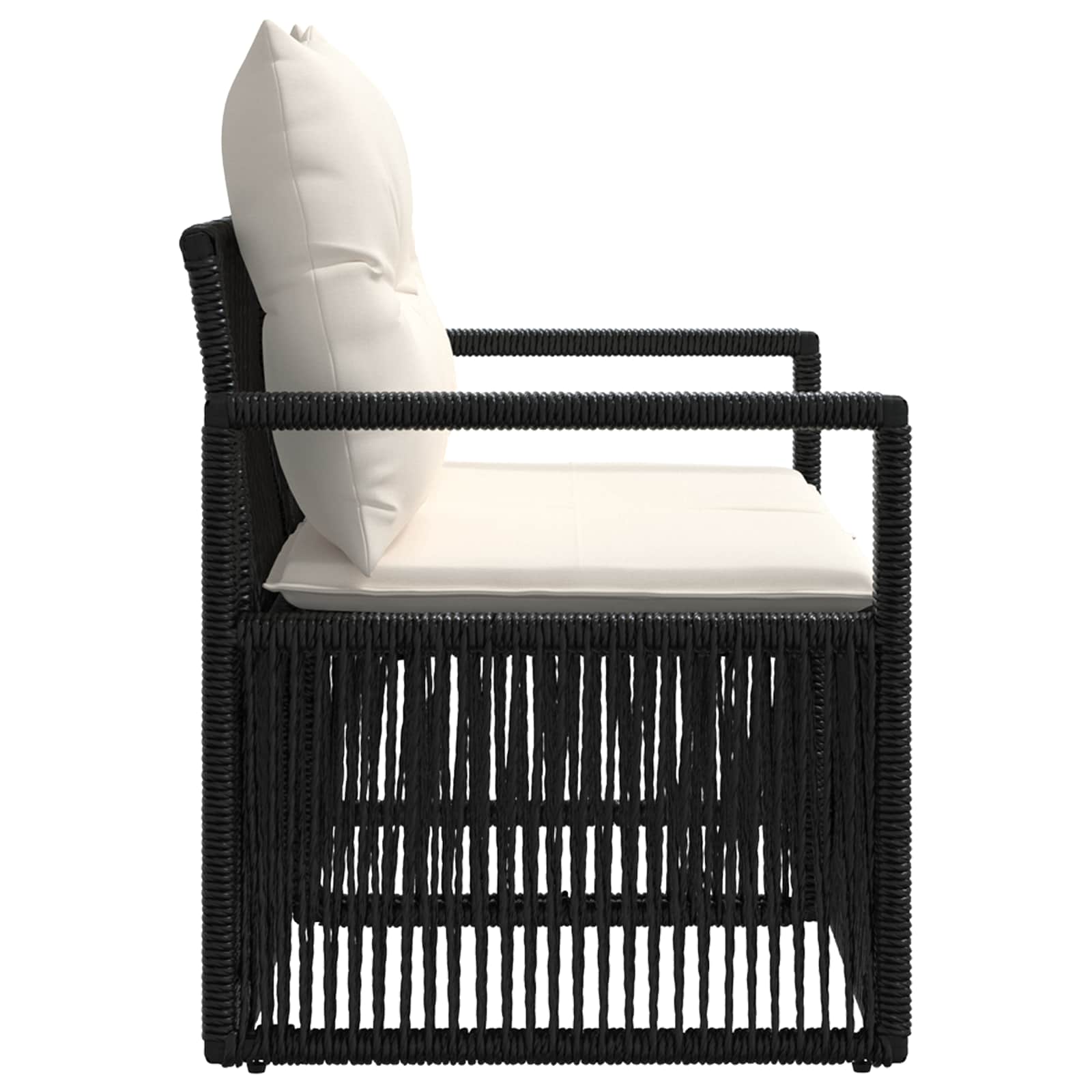 Garten-Sofa 2-Sitzanzahl Schwarz Poly-Rattan