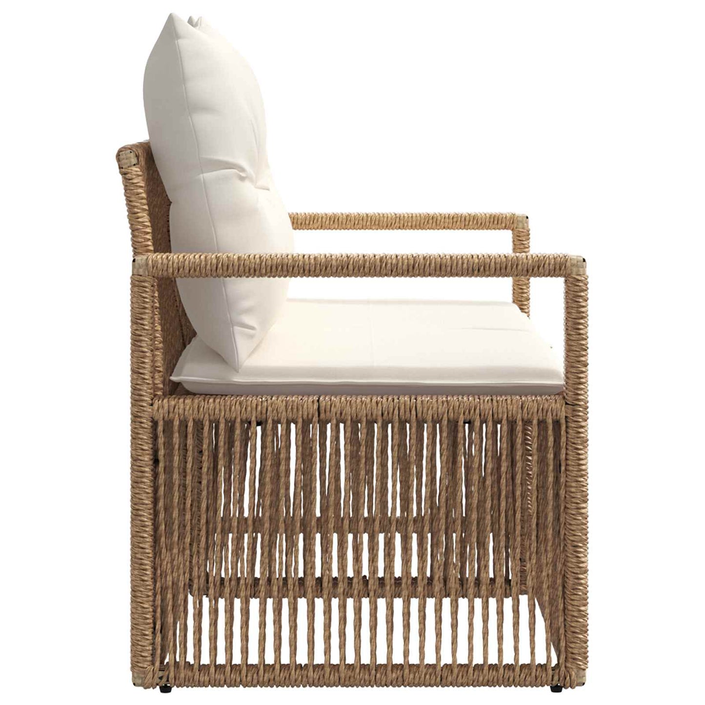 Garten-Sofa 2-Sitzanzahl Beige Poly-Rattan