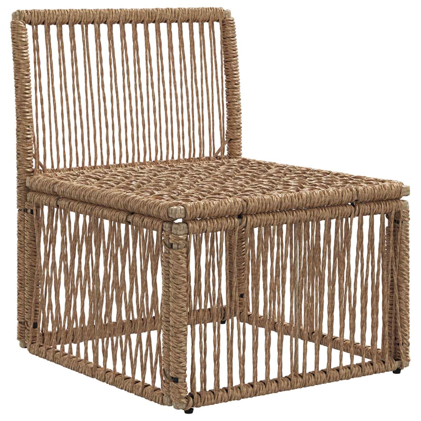 Armfreies Sofa Beige Poly-Rattan