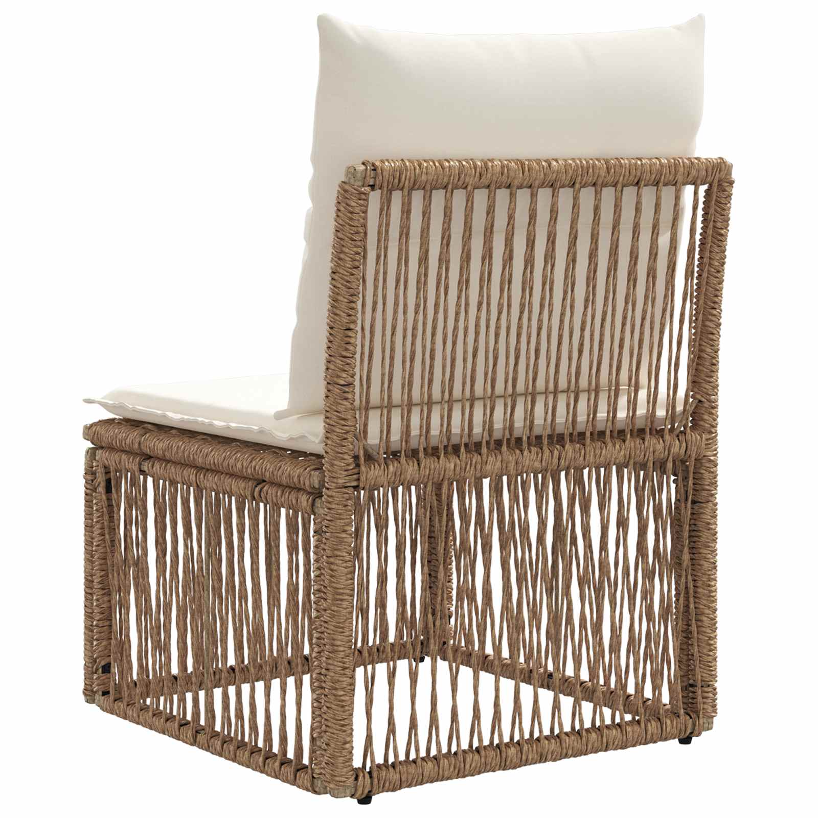 Armfreies Sofa Beige Poly-Rattan