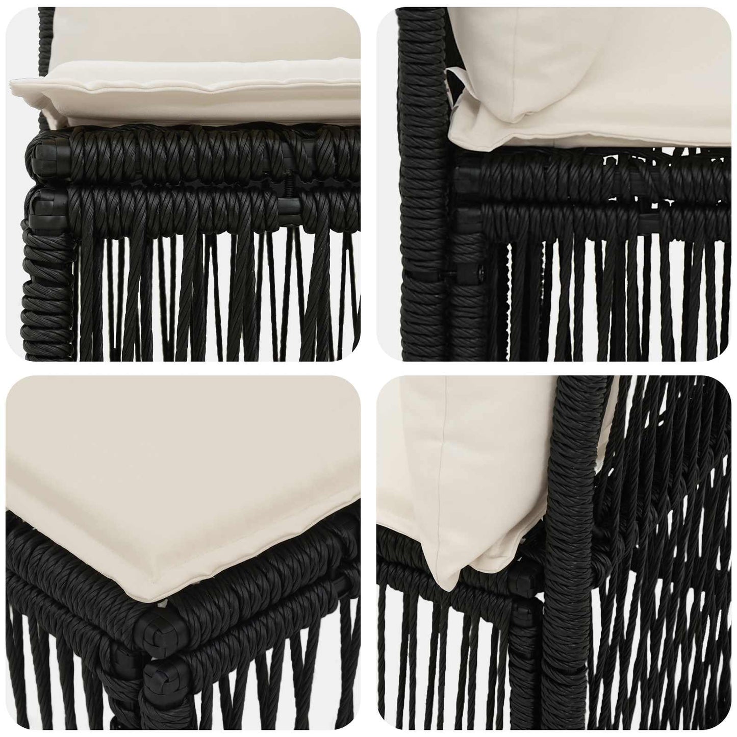 4-Sitzer Sofa mit linker Armlehne 4 stk. 4-Sitzanzahl Schwarz