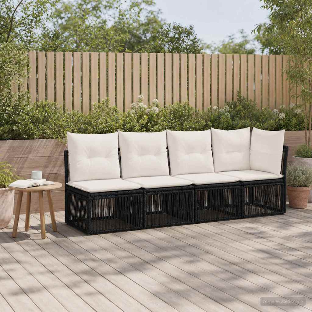 4-Sitzer Sofa mit linker Armlehne 4 stk. 4-Sitzanzahl Schwarz