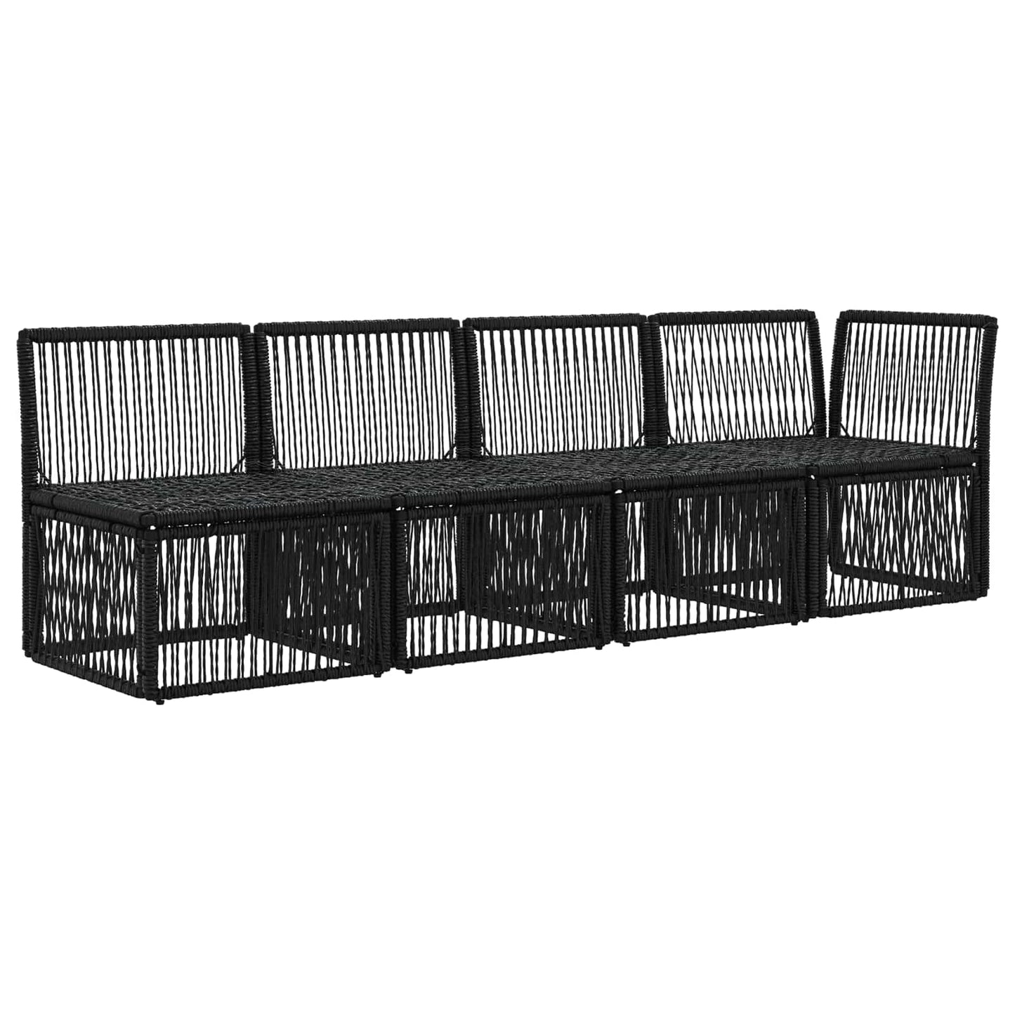 4-Sitzer Sofa mit linker Armlehne 4 stk. 4-Sitzanzahl Schwarz
