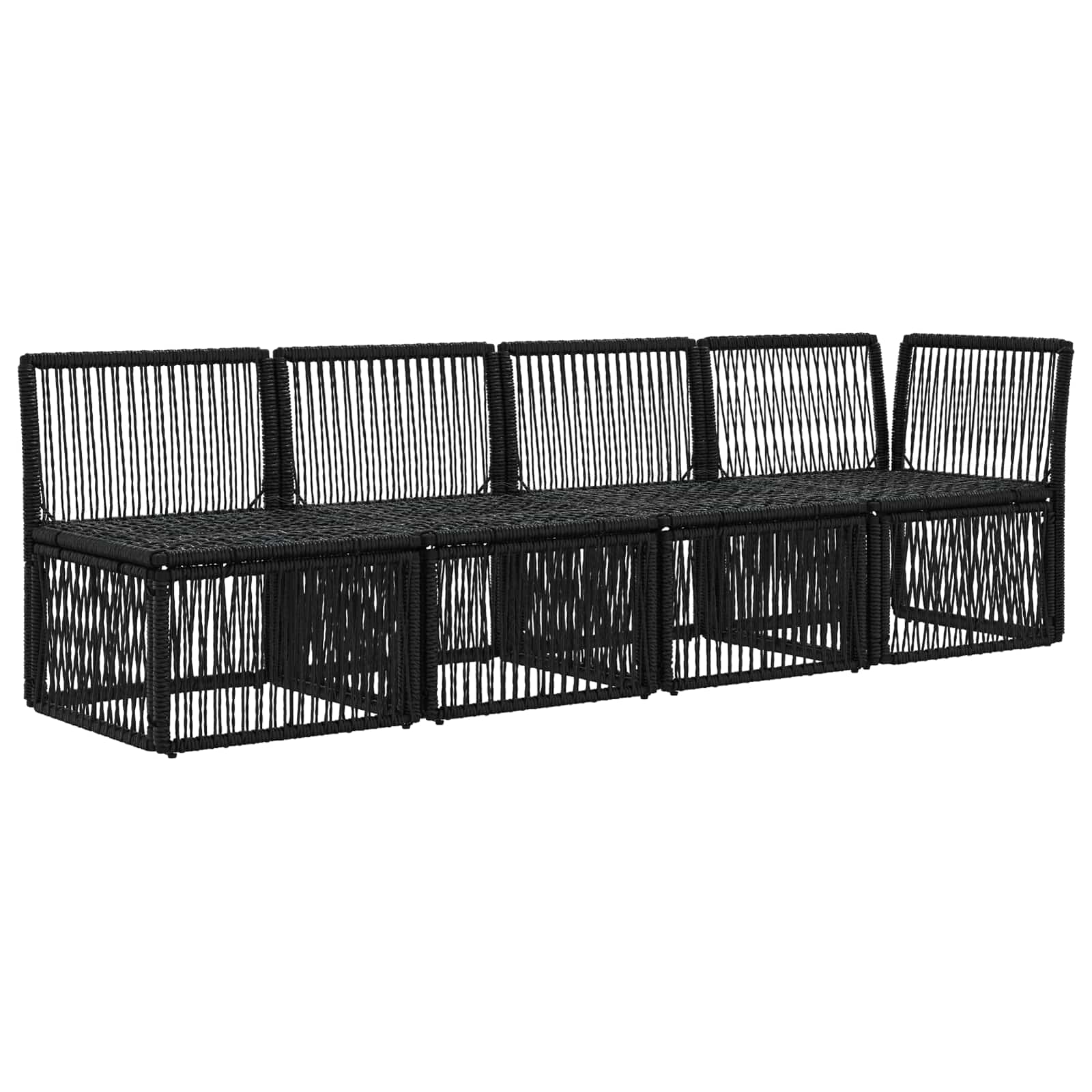 4-Sitzer Sofa mit linker Armlehne 4 stk. 4-Sitzanzahl Schwarz