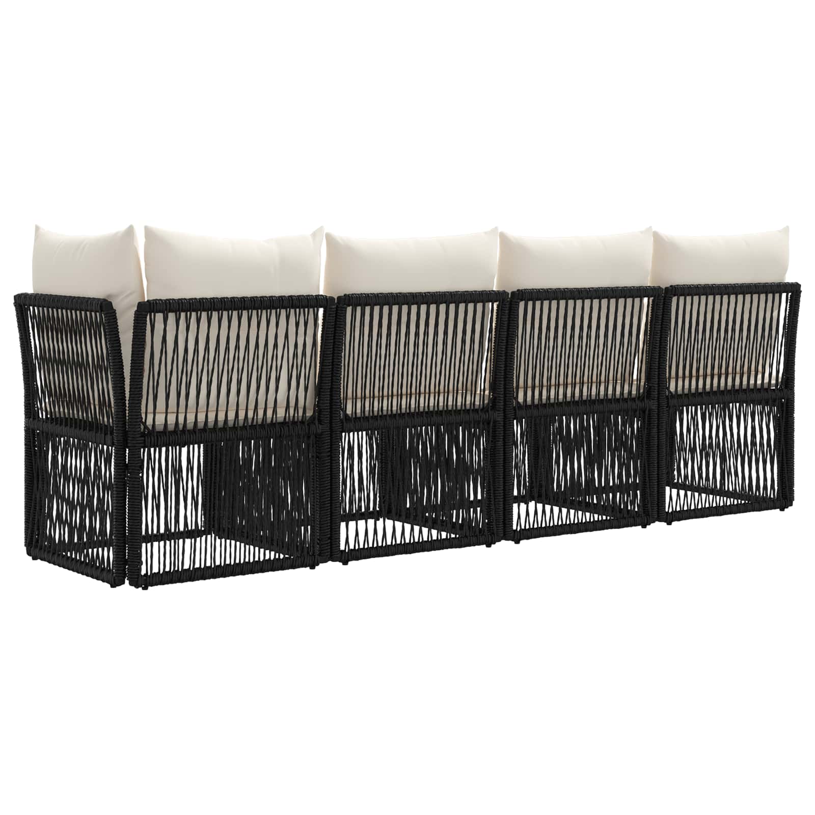 4-Sitzer Sofa mit linker Armlehne 4 stk. 4-Sitzanzahl Schwarz