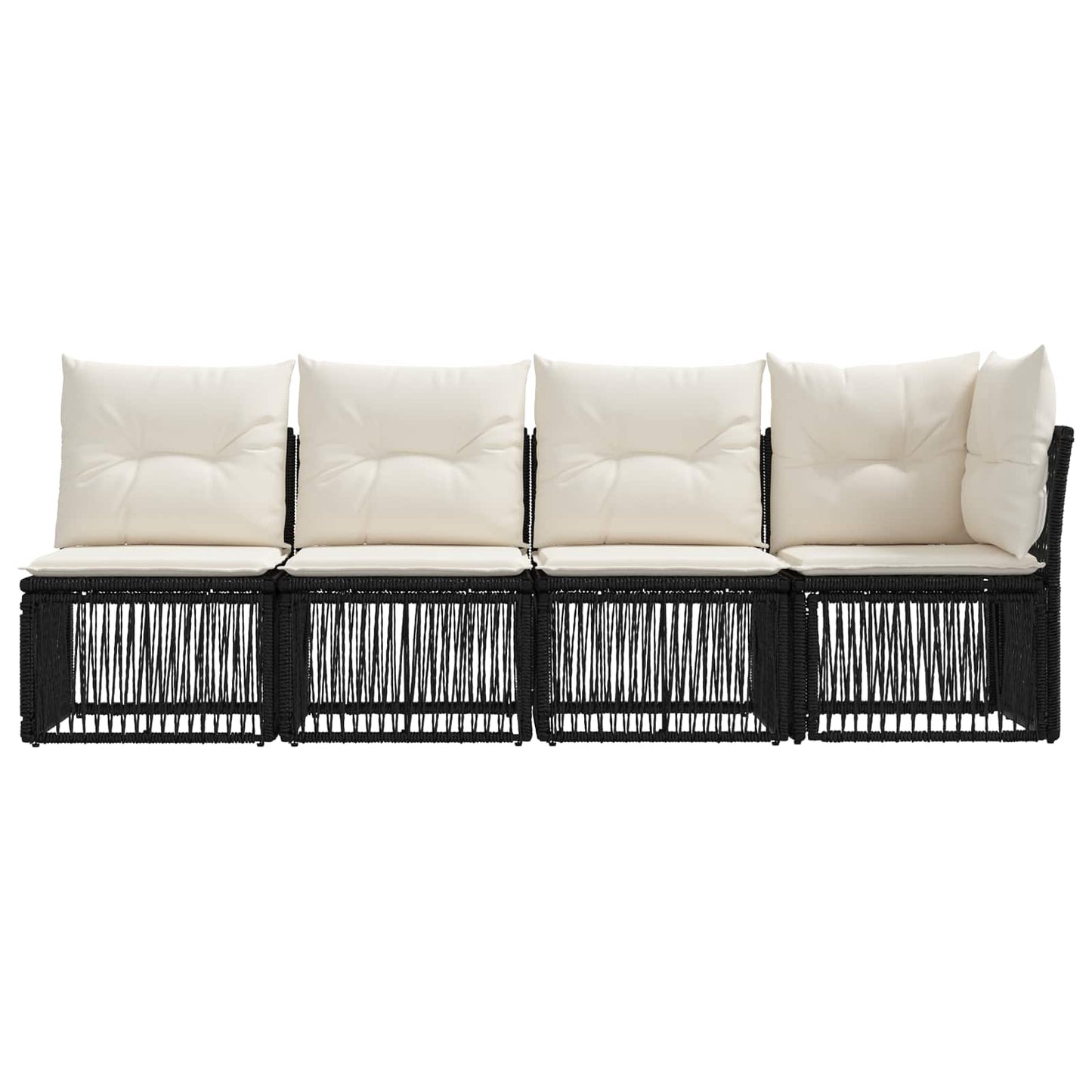 4-Sitzer Sofa mit linker Armlehne 4 stk. 4-Sitzanzahl Schwarz