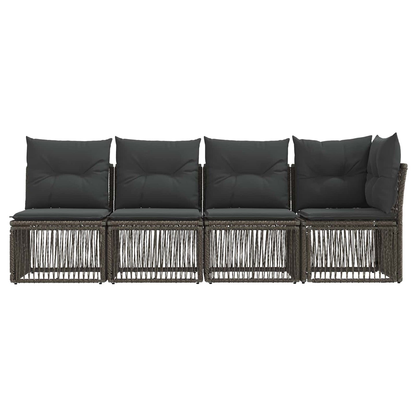 4-Sitzer Sofa mit linker Armlehne 4 stk. 4-Sitzanzahl Grau