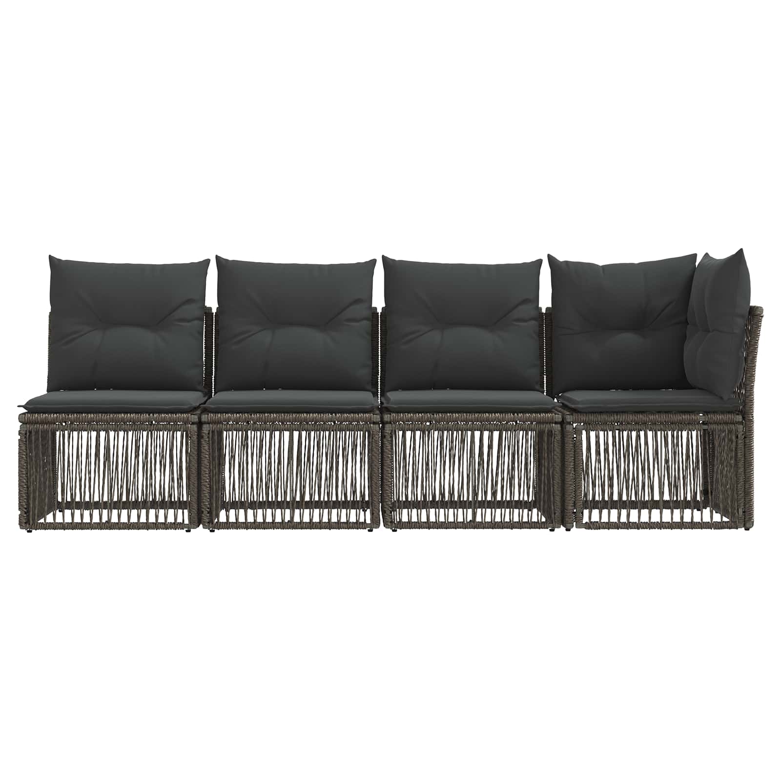 4-Sitzer Sofa mit linker Armlehne 4 stk. 4-Sitzanzahl Grau