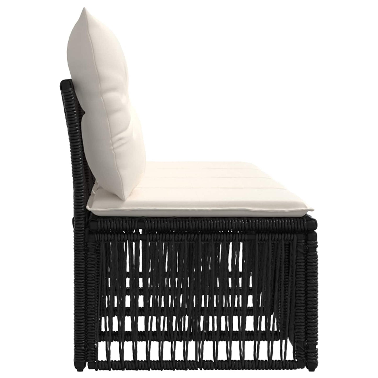 4-Sitzer-Sofa 4 stk. 4-Sitzanzahl Schwarz Poly-Rattan