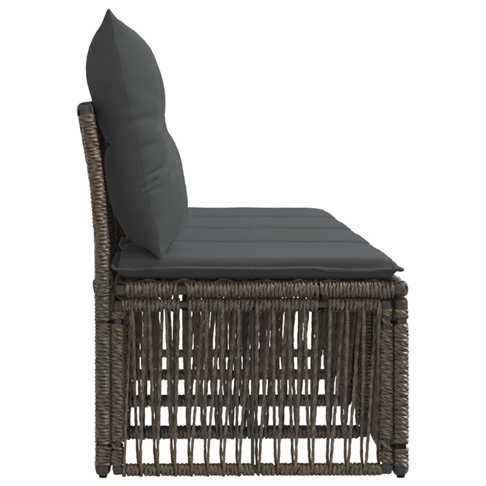 4-Sitzer-Sofa 4 stk. 4-Sitzanzahl Grau Poly-Rattan