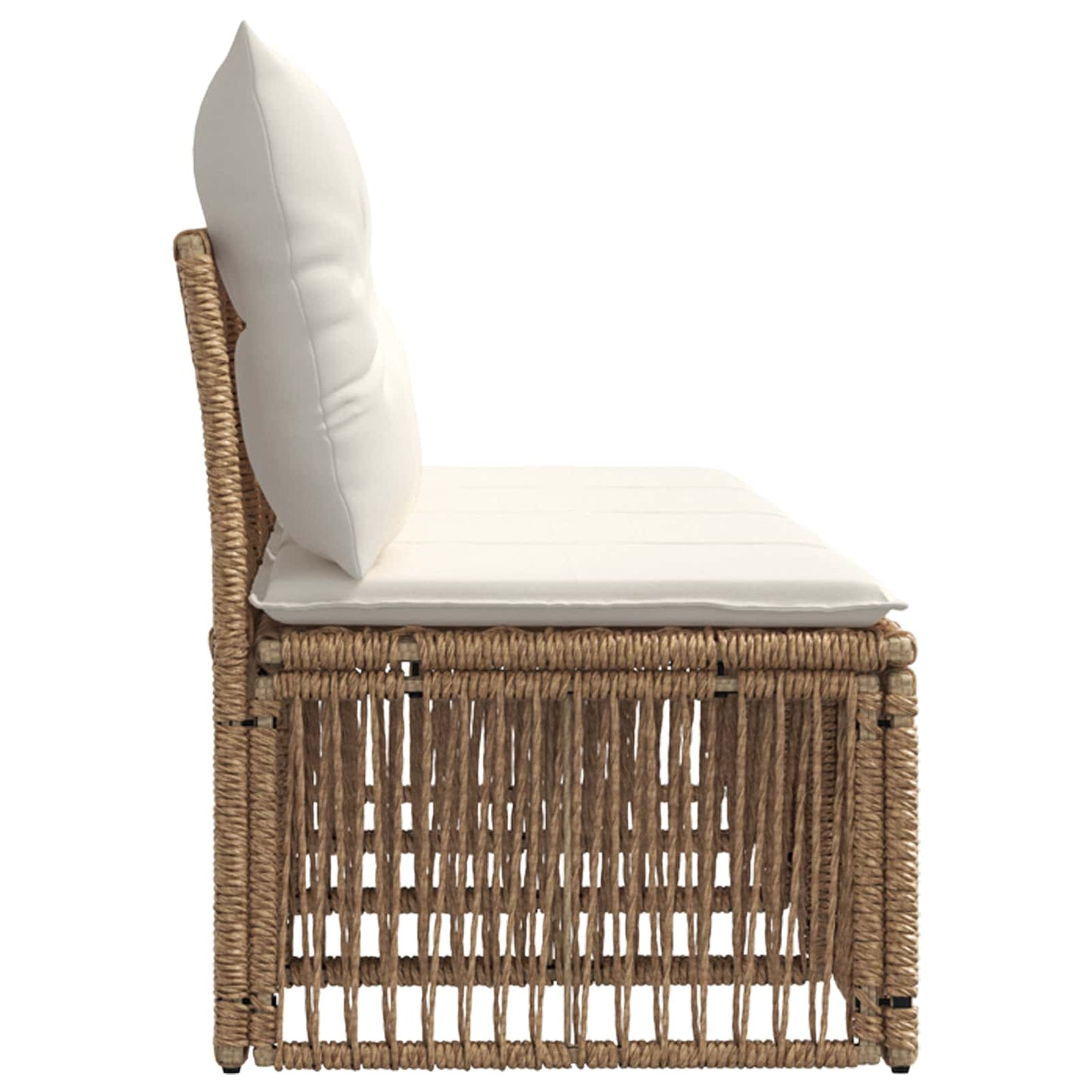 4-Sitzer-Sofa 4 stk. 4-Sitzanzahl Beige Poly-Rattan
