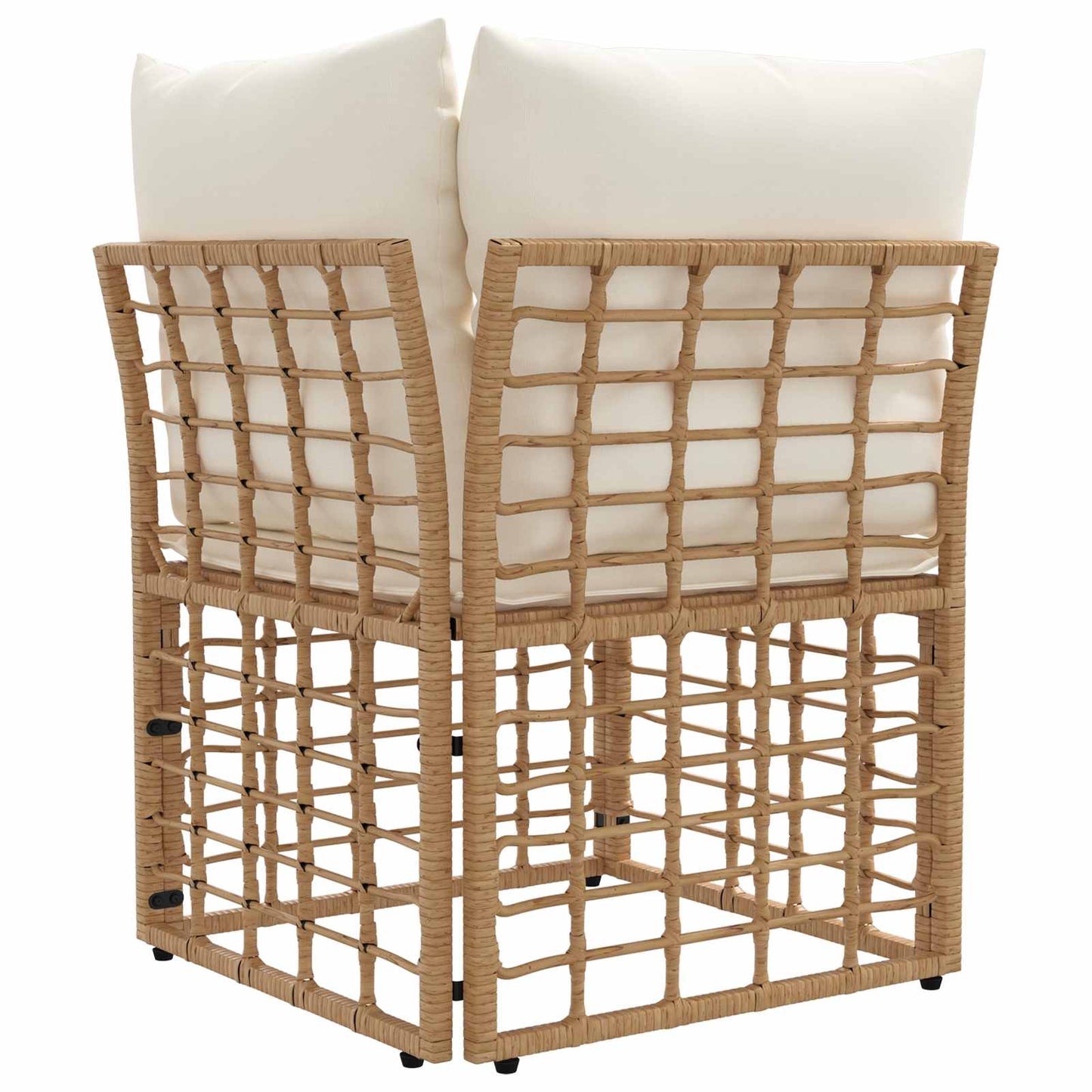 Modulares Outdoor-Ecksofa Natur Poly-Rattan