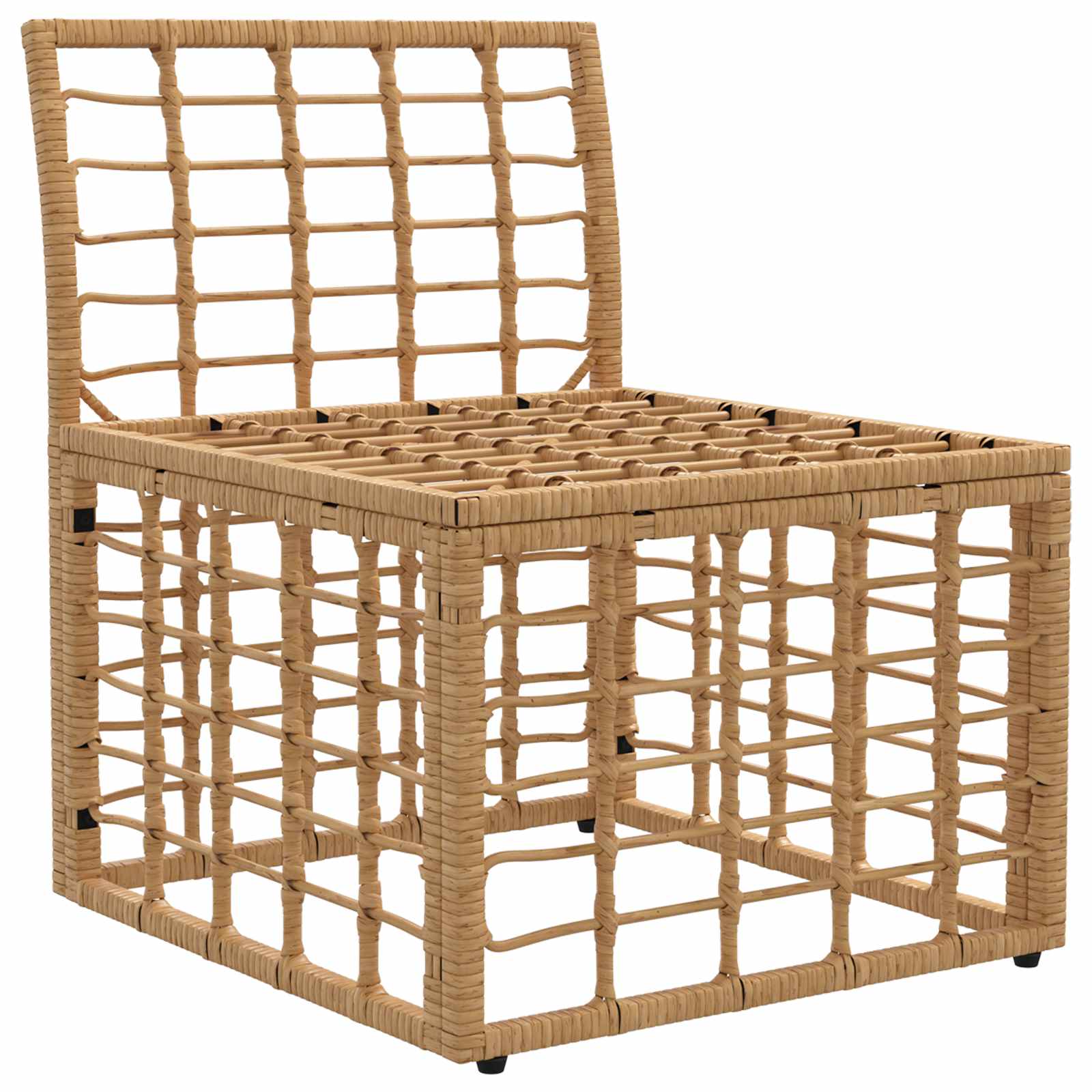 Modulares Outdoor-Sofa ohne Armlehnen Natur Poly-Rattan