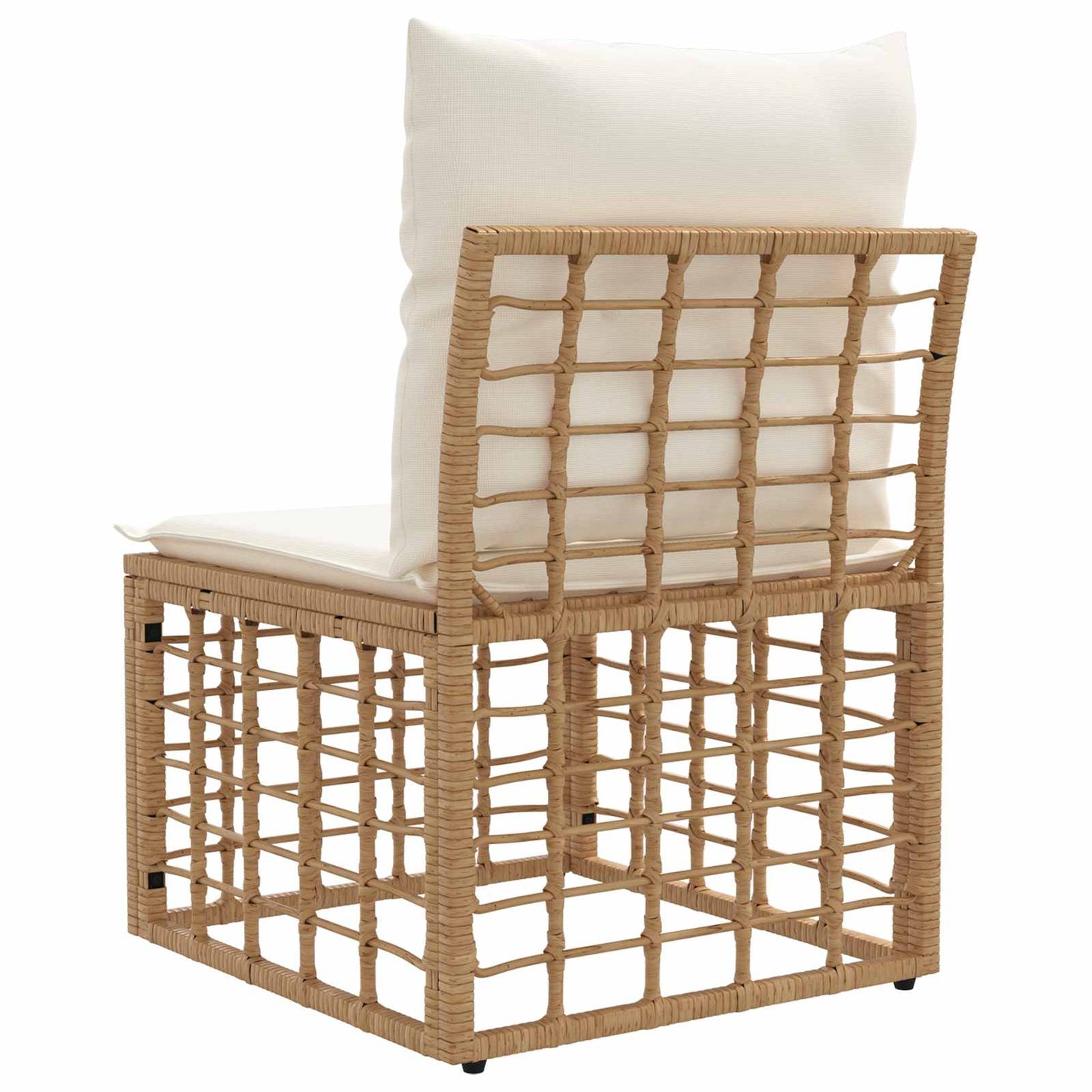 Modulares Outdoor-Sofa ohne Armlehnen Natur Poly-Rattan