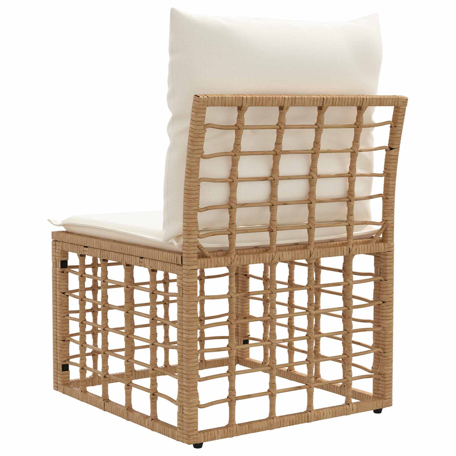 Modulares Outdoor-Sofa ohne Armlehnen Natur Poly-Rattan