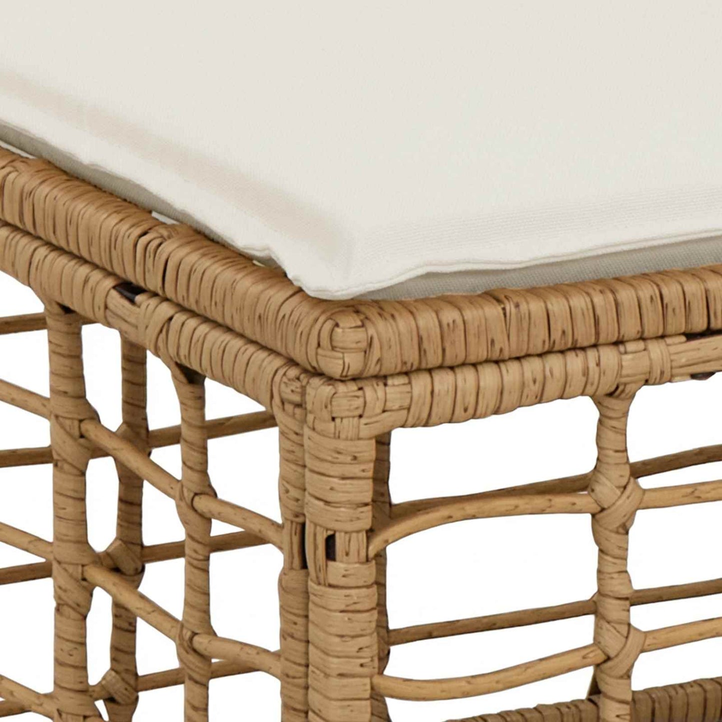 4-Sitzer Garten-Sofa ohne Armlehnen 4 stk. 4-Sitzanzahl Natur