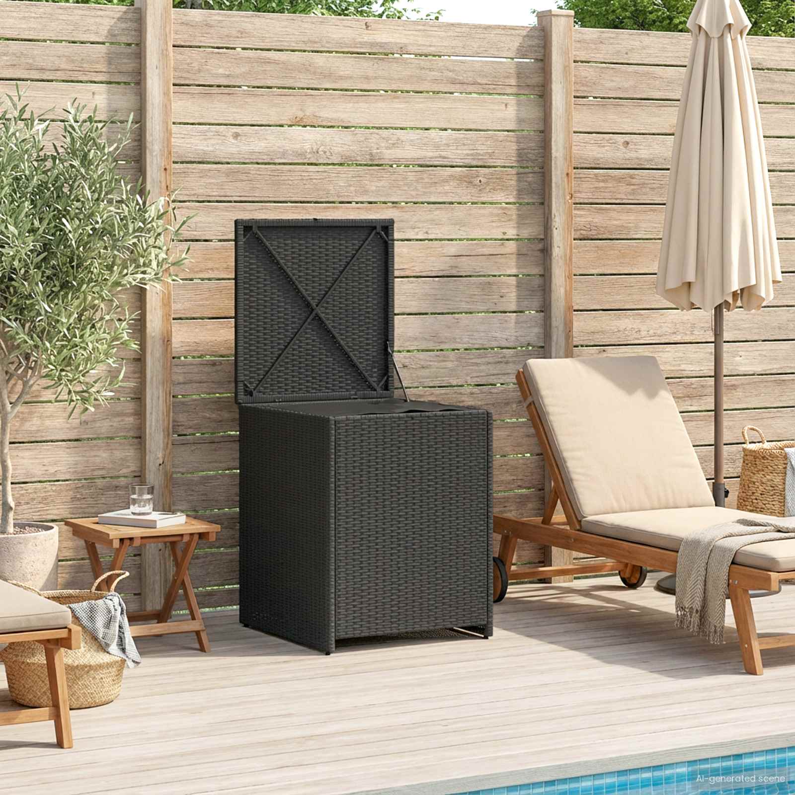 Kissenbox 55 x 55 x 69 cm Stahl