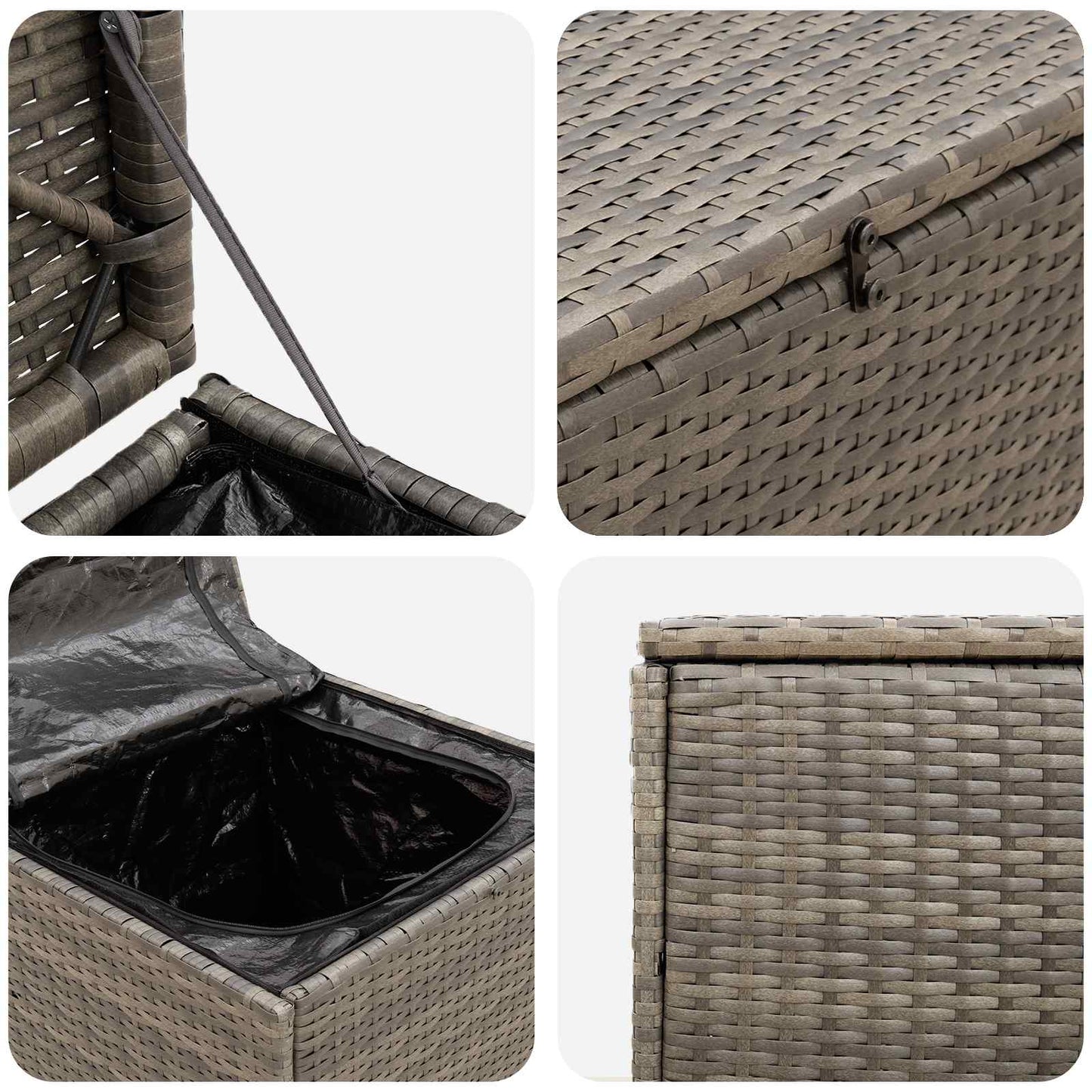 Kissenbox 55 x 55 x 69 cm Stahl
