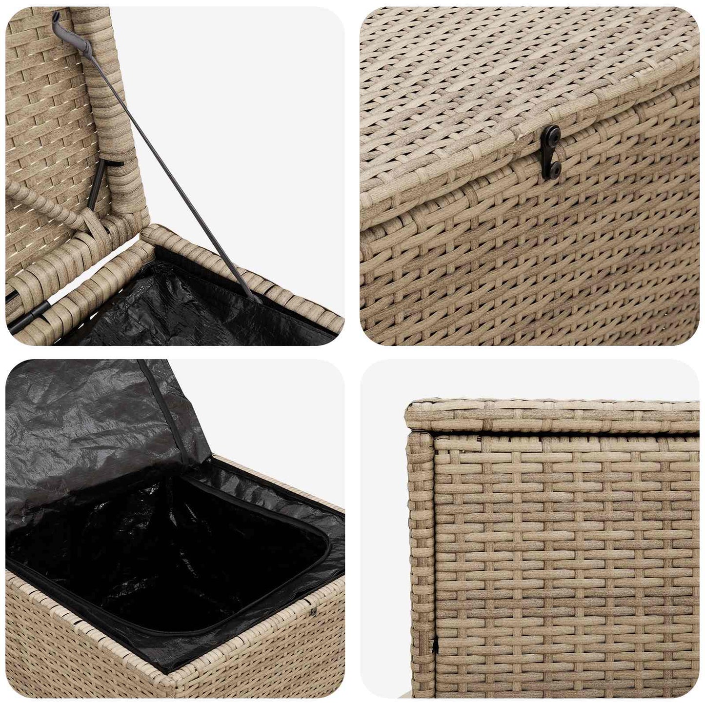 Kissenbox 55 x 55 x 69 cm Stahl