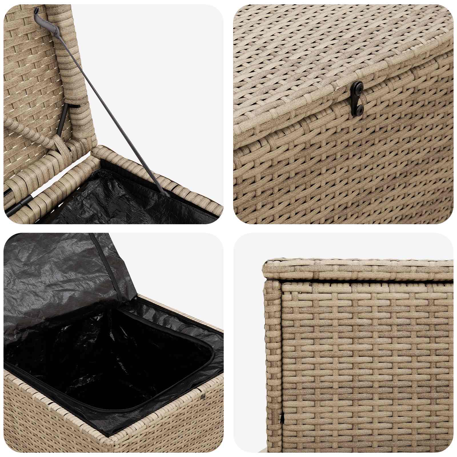 Kissenbox 55 x 55 x 69 cm Stahl