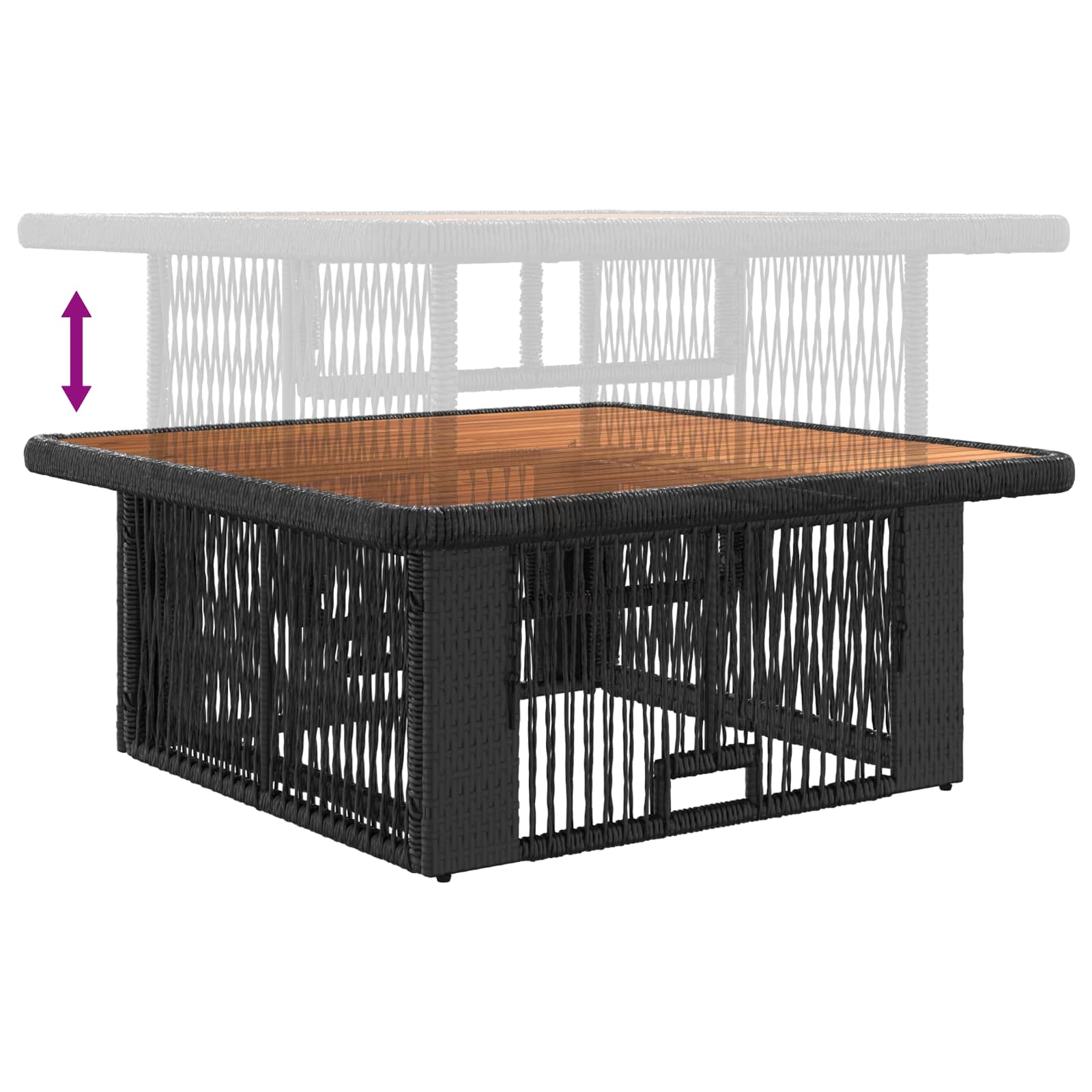Garten Essgruppe 3 stk. Beige und Creme Poly-Rattan