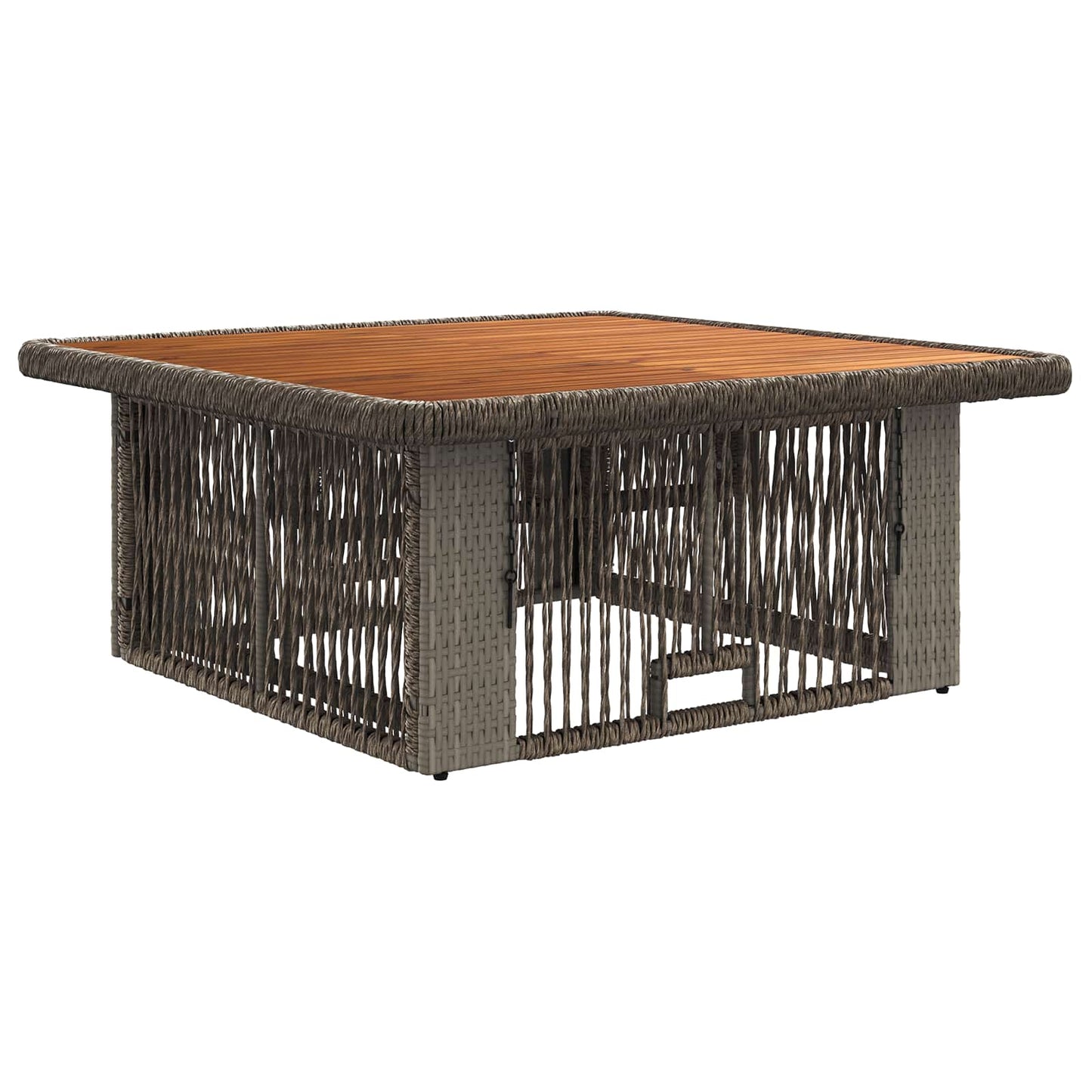 Garten Essgruppe 3 Stk. Grau und Dunkelgrau Poly-Rattan