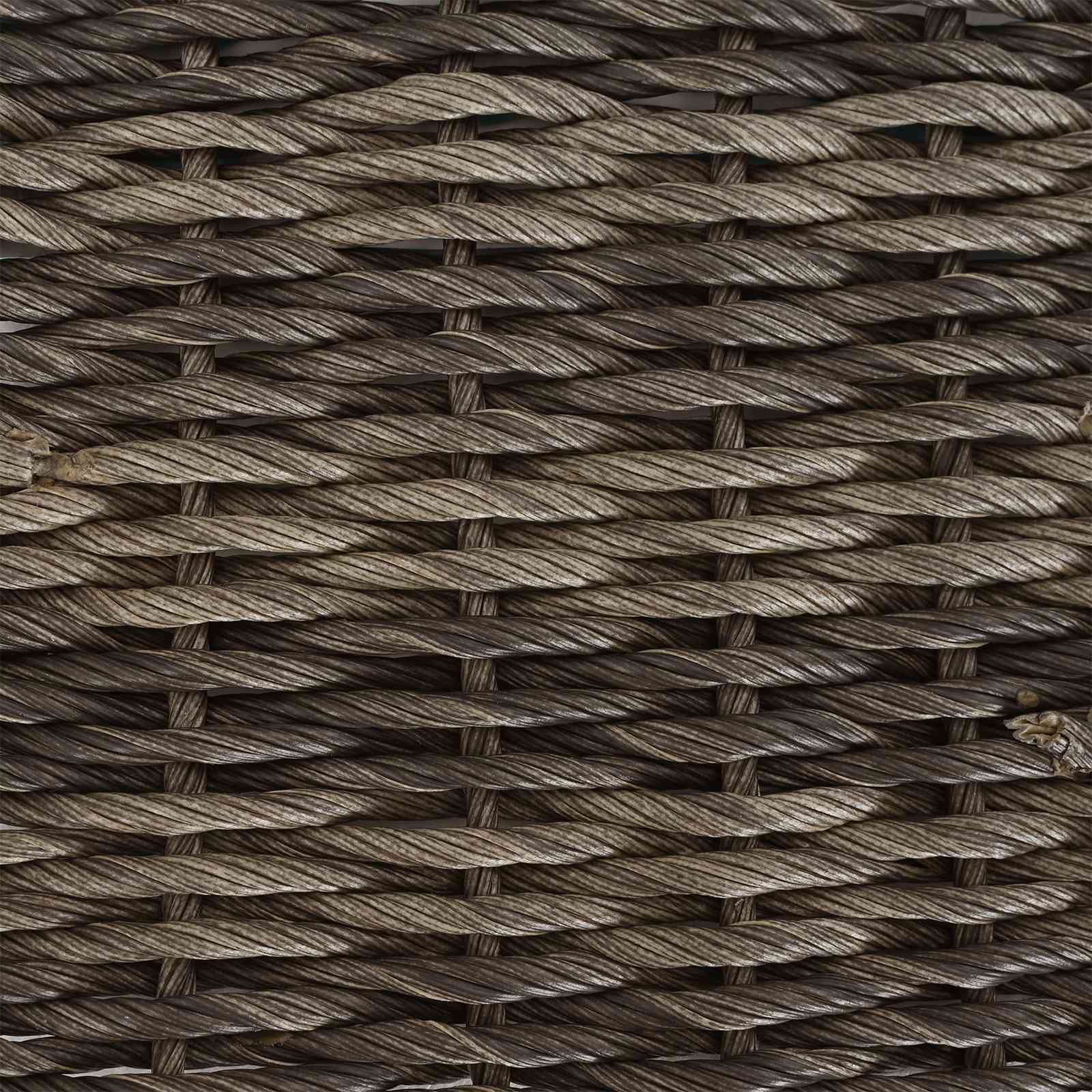 Garten Essgruppe 3 Stk. Grau und Dunkelgrau Poly-Rattan