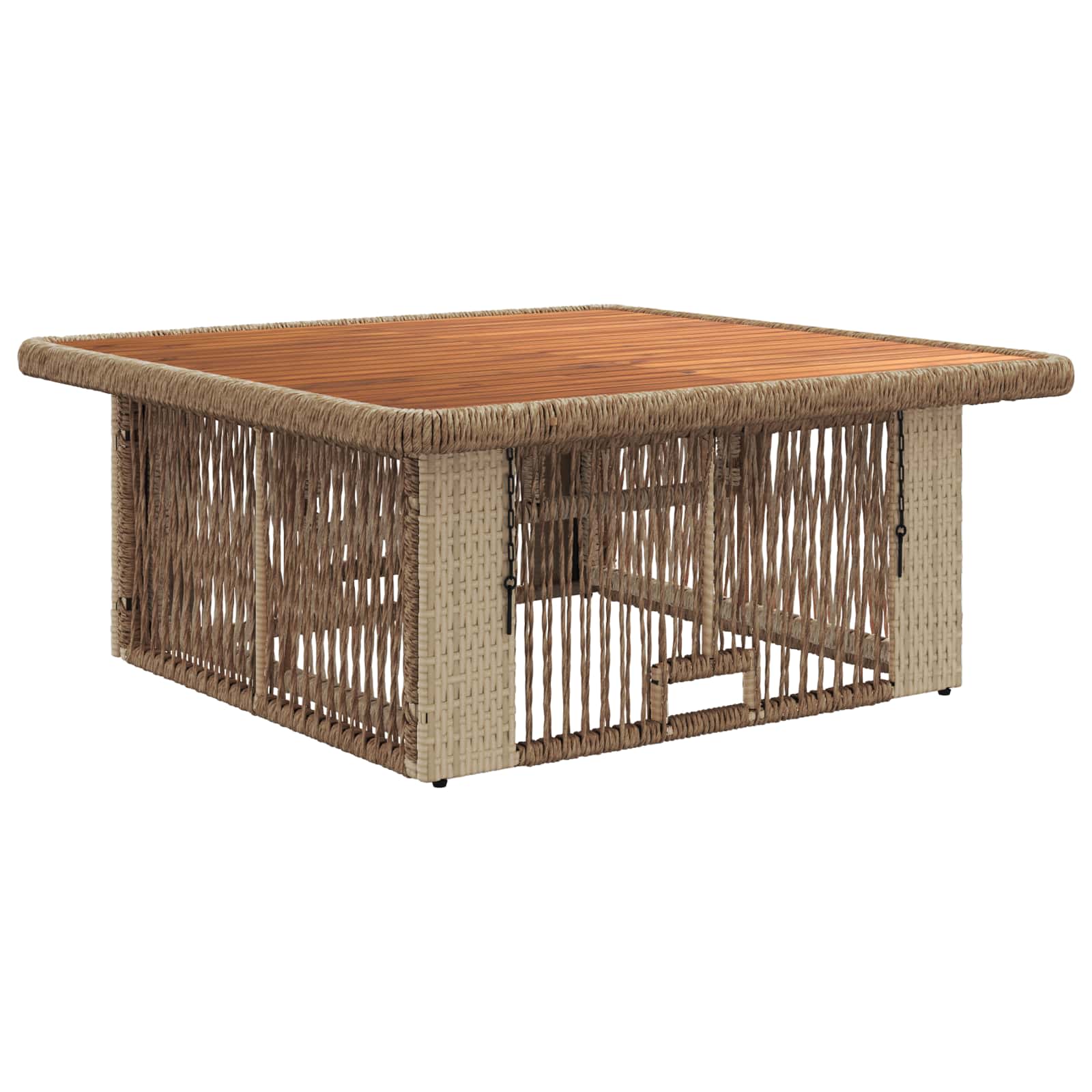 Garten Essgruppe 3 Stk. Beige und Creme Poly-Rattan