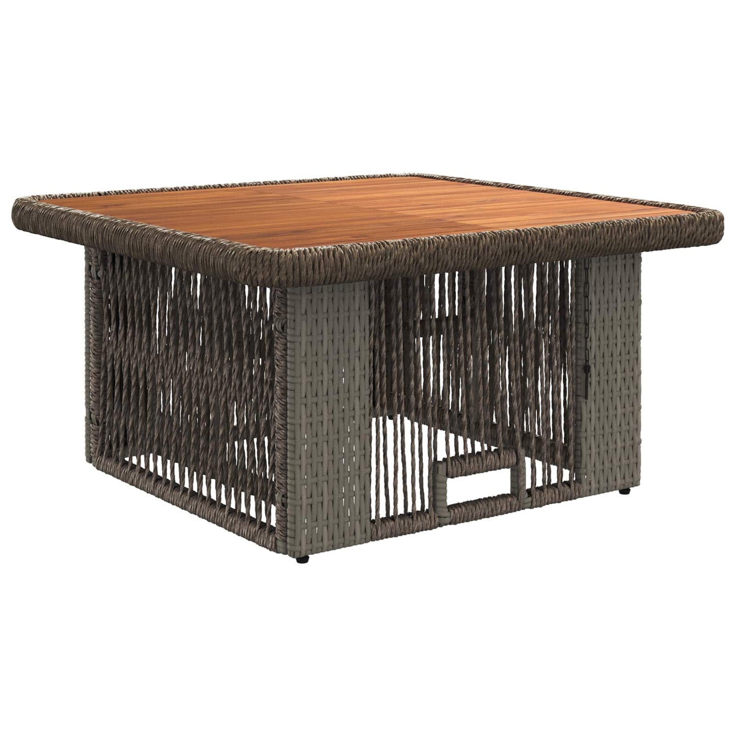 Garten Essgruppe 3 stk. Grau und Dunkelgrau Poly-Rattan